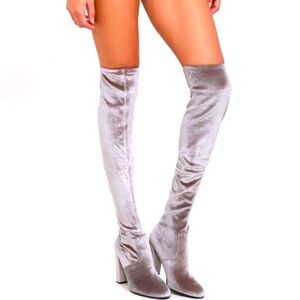 Steve Madden knee high velvet boots